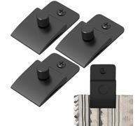 Generisch Quilt Lot de 4 crochets muraux en acier et aluminium 6,4 x 2,01 cm | Crochets de présentation pour œuvres d'art, décoration murale et expositions