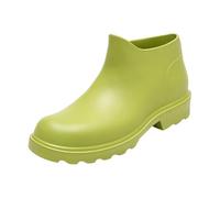 Generisch Rain Boots Bottines pour femme, bottes de pluie courtes, couleur unie, semelle antidérapante, travail extérieur décontracté, surchaussures antidérapantes, vert, 38 EU