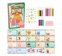 Generisch Rainbow Squeeze Art Kit de peinture à gratter créatif, cartes postales à faire soi-même, pour projets, activités d'anniversaire, camps d'été, voyages, réunions de famille, bureaux et plus