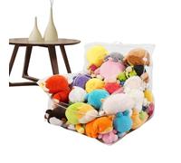 Generisch Rangement de poufs en peluche - Grande housse de pouf pour peluches et jouets, organisateur en peluche douce, peu encombrant et lavable | Siège et solution de rangement en un seul