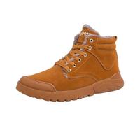 Generisch Raquettes de neige pour homme en polaire - Bottes de neige pour homme - Chaussures d'hiver avec lacets - Bottes d'hiver mi-hautes - Semelle épaisse - Bottes de randonnée - Amortissement