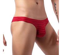 Generisch Rayé couleur homme demi-taille bikini hanches culotte bas sous-vêtements hommes mes commandes, rouge, XL