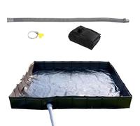 Generisch Receveur de douche pour camping-car, 104 x 104 x 13 cm, tasse de douche compacte, base d'eau avec tuyau de vidange, pour extérieur, salle de bain, camping-car, voiture, camion, remorque