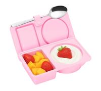 Generisch Récipient à goûter en silicone - Double compartiment - Pliable - Passe au lave-vaisselle - Pour un nettoyage sans effort - Idéal pour emballer légumes, fruits, sauces
