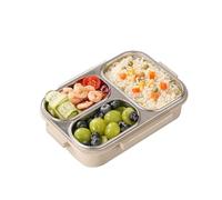 Generisch Récipient pour | Boîte de rangement alimentaire en acier inoxydable | 3 compartiments pour les Voyage pour le travail, la maternelle, le pique-nique, la voiture, l'avion