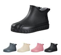 Generisch Regenstiefel Damen，Wasserdicht Kurz Gummistiefel，Outdoor-Modeschuhe，Weich Bequem Schlupfstiefel，Robuste Arbeitsstiefel，Abriebfest Anglerstiefel，FüR Studenten，Arbeit，Angeln，Rutschfeste
