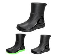 Generisch Regenstiefel Herren，Wasserdicht Rutschfeste Halbhoch Regenschuhe，Bequem Atmungsaktiv Gummistiefel ，Outdoor Abriebfest Arbeitsstiefel，Robust Aquaschuhe，Anti-Rutsch Angelstiefel
