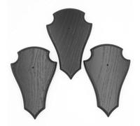 Generisch REH Lot de 3 plaques de trophée Pointues en chêne foncé 21 x 13 cm