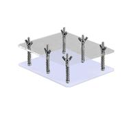 Generisch Réparation de cartes - Appareil de pressage de cartes en acrylique transparent - Outil de correction de carte - Protection de carte à jouer - Récipient pour cartes en papier - Accessoires de