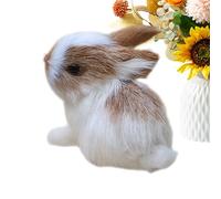 Generisch Réplique Miniature de Lapin | Jolie Figurine de Lapin en Peluche | Petit Doudou | pour fête de Pâques Décoration bébé Jardin féerique Paysage Miniature Bureau Table de Chevet Cheminée