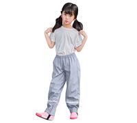 Generisch Respirant Imperméable Double Sol Tissu Boue Bébé Enfant Salopette Chaude Pantalon-Pantalon-Poule-Pous-Coupe-Vent Pantalons de Pluie Enfants Montre-bracelet Bracelet Textile, gris, 4-5 ans