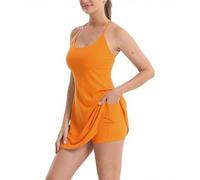 Generisch Retrospecti/P La robe active ultime dos nu avec contrôle du ventre, conçue pour les mouvements et les pauses faciles aux toilettes, Orange, XL