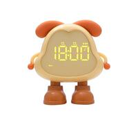 Generisch Réveil pour enfant - Réveil lumineux - Horloge pour enfant en forme de chien - Horloge de bureau amusante en forme de chien avec veilleuse - Décoration d'intérieur pour salon, chambre à