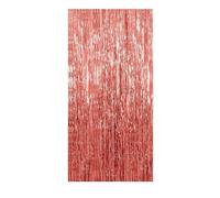 Generisch Rideau de pluie de mariage - Décoration pour fond de fête - Décoration murale - Plusieurs scènes - Avec ruban à pompons - Atmosphère festive (or rose, 1 x 2 m)