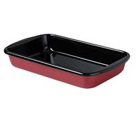 Generisch Riess 0436-020 Plat à gratin en acier émaillé Rouge 38/22,5 cm 1,496 kg 42,2 x 24,6 x 7 cm