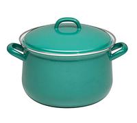 Generisch Riess 0608-111 Marmite avec couvercle 20 cm, 3,5 l, Natur.G.Dark, acier émaillé, vert, 1,676 kg, diamètre 20 cm, 3,5 l, 28 x 21,8 x 13,4 cm