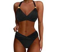 Generisch Ring-fit Adventure 2 Maillot de bain deux pièces pour femme Push Up Bikini Ensemble maillot de bain vintage pour homme Débardeur fluo, or, XXL