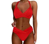 Generisch Ring-fit Adventure 2 Maillot de bain deux pièces pour femme Push Up Bikini Ensemble maillot de bain vintage pour homme Débardeur fluo, rouge, L