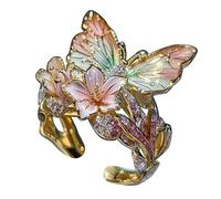 Generisch Ringe Für Freundin Schmetterlingssprache Schmetterling Offenes Ringdesign Sinn für kalten Wind Erweitertes Sinndesign Tabletop Der Ringe Figuren, Einheitsgröße, Alliage d'aluminium, Aucune