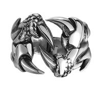 Generisch Ringelsocken Kniestrümpfe Réglable Punk Style Ring Rock Dragon Rings Unisexe Punk Halloween Dark Wind Ring For Women Men Ringe Schwarz Rot, Einheitsgröße, Métal, Aucune pierre précieuse