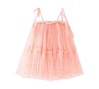 Generisch Robe à paillettes sans manches avec étoiles et lune pour tout-petits, filles, vêtements de fête de danse