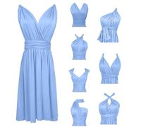 Generisch Robe à plusieurs bretelles avec dos ouvert pour une robe décontractée sans manches avec détails à nouer - Tenue ludique de fête et de club pour l'été