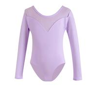 Generisch Robe de danse 2026 pour fille - Tenue de performance à manches courtes - Tutu - Costume pour ballet, jazz, concert - Pratique - Âge : 1 à 14 ans - Pour enfant - Printemps et été, lilas, 5-6