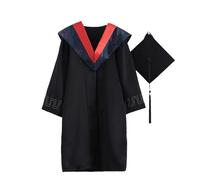 Generisch Robe de diplôme académique pour les étudiants diplômés et les diplômés de baccalauréat avec pompon, rouge, S