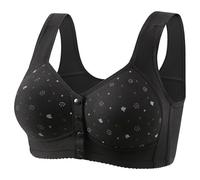 Generisch Robe de grossesse d'hiver confortable avec bandoulière transparente pour femme, sans fil, dos nu, sans éponge, avec bretelles convertibles, petite taille, Noir , 44