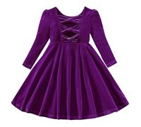Generisch Robe de Noël pour fille - Robe de baptême - Tenue de Noël - Robe de Noël - Pour fille, lilas, 4-5 ans