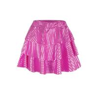 Generisch Robe de Noël pour fille - Robe d'hiver - Costume du Nouvel An - Jupe de chœur - Polka à paillettes - Jupe plissée - Costume de princesse - Objets d'anniversaire pour enfants, Rose, 5-6 ans