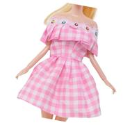 Generisch Robe de poupée tendance, accessoires de mode pour 30 cm, corail | Accessoires à motifs floraux colorés, vêtements, jeux de rôle, jeu d'habillage, créatif