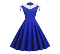 Generisch Robe décontractée d'été et de printemps pour femme, sans manches, col rond, mode polyvalente pour toutes les occasions, facile d'entretien, coupe confortable, idéale pour un usage quotidien