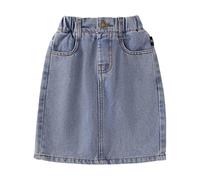 Generisch Robe d'été pour fille - Jupe en jean - Jupe en jean déchirée - Jupe en jean déchirée - Jupe en jean, bleu clair, 12-18 mois