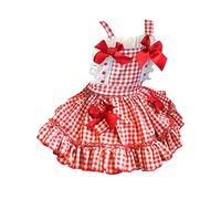 Generisch Robe d'été pour fille - Robe de princesse Lolita - Pour bébé fille, rouge, 3-4 ans