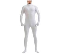 Generisch Robe d'Halloween pour femme Ghostly Garb - Poney invisible ultra léger, idéale pour les aventures d'Halloween et le cosplay - Robe lolita gothique avec volants (blanc, M)