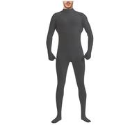 Generisch Robe d'Halloween pour femme Ghostly Garb - Poney invisible ultra léger, idéale pour les aventures d'Halloween et le cosplay - Robe lolita gothique avec volants (gris foncé, XL)