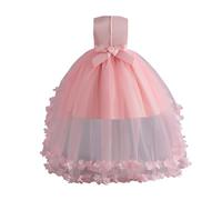 Generisch Robe élégante pour fille avec traîneau amovible, motif floral, défilé, spectacle, fête, princesse, robe en tulle pour, RD1, 2-3 ans