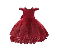 Generisch Robe en maille pour enfant - Élégante robe de princesse pour petite fille, Brique rouge., 6-12 mois