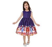 Generisch Robe en velours pour fille - Robe de Noël - Danse - Princesse - Robe de Noël - Costume de nounou, lilas, 4-5 ans