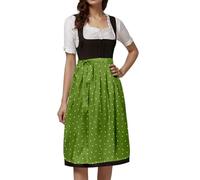 Generisch Robe irlandaise médiévale - Costume allemand de fête de la bière pour femme - Demi-tablier lacé - Costume traditionnel Dirndl - Costume cosplay pour fête de la bière Roronoa Zoro, vert, S