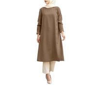 Generisch Robe longue musulmane avec boutonnière - Tenue Dubaï faux prophètes, kaki, XL