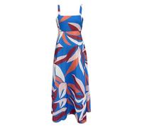 Generisch Robe longue pour femme, avec imprimé floral, pour les vacances d'été, dans un style bohème français élégant, parfaite pour les tenues de plage et les occasions festives avec des détails à la