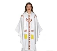 Generisch Robe pasteur pour homme - Tenue de prêtre pour l'Église catholique, robe religieuse et robe pour la messe sainte, pour prière pour homme, cosplay, mariage, carnaval, scène, fête, séance