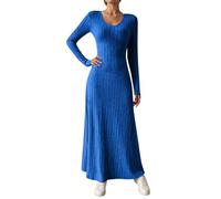 Generisch Robe pull en tricot à manches longues, pull d'hiver élégant, tunique, doux, confortable, tenue décontractée, polyvalente, de jour comme de nuit, parfaite pour les rendez-vous, les fêtes