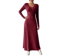 Generisch Robe pull en tricot à manches longues, pull d'hiver élégant, tunique, doux, confortable, tenue décontractée, polyvalente, de jour comme de nuit, parfaite pour les rendez-vous, les fêtes