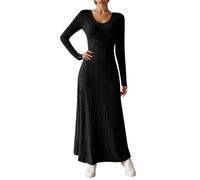 Generisch Robe pull en tricot à manches longues, pull d'hiver élégant, tunique, doux, confortable, tenue décontractée, polyvalente, de jour comme de nuit, parfaite pour les rendez-vous, les fêtes