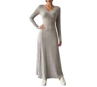 Generisch Robe pull en tricot à manches longues, pull d'hiver élégant, tunique, doux, confortable, tenue décontractée, polyvalente, de jour comme de nuit, parfaite pour les rendez-vous, les fêtes