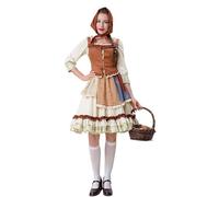 Generisch Robe traditionnelle 2026 pour femme - Longueur genoux - Pour la fête de la bière - Robe Dirndl avec tablier et chemisier - 3 pièces - Pour la fête de la bière, kaki, M