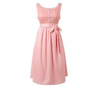 Generisch Robe traditionnelle élégante de style bavarois - Costume pour femme - Gilet en dentelle - Tablier - Tenue parfaite pour les fêtes de la bière, les festivals d'Halloween, Rose, L